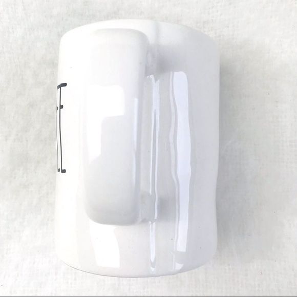 Magenta Rae Dunn LL White COFFEE Mug with black script - Picture 4 of 9